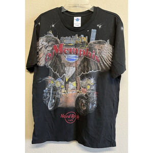Hard Rock Cafe Memphis Pacsun Shirt Men's Size XL Black Short Sleeve